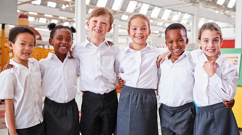 young students at school